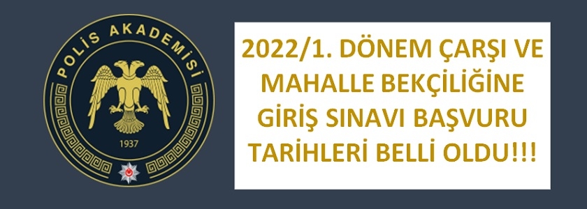 2022/1. DNEM BEK GR SINAVI BAVURU TARHLER AIKLANDI